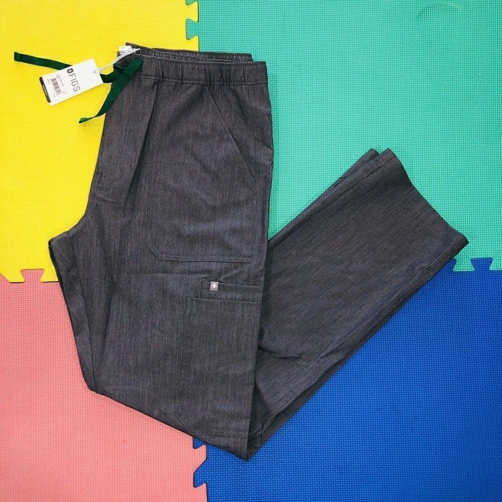 Figs Technical Collection Cairo Cargo Scrub Pants Gray Mens Large New With Tags
